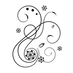 illustration of an abstract floral background