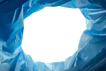 view from trash can, waste and garbage disposal and recycling concept, place for text or insertion of objects