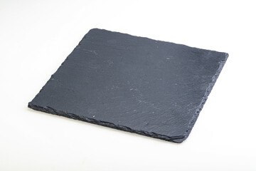 Black stone board isolated on white