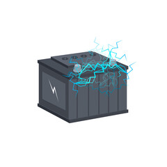 Car battery. Power supply, vector illustration