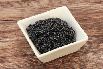Luxury strugeon fish black caviar