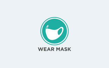 Medical face mask icon. Vector icon isolated on white background