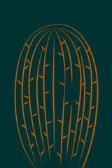 Abstract Minimalist Cactus Pattern Background for Printing T-shirt, Gift Shop Tag, Wall Decor, Travel agency Flyer Design poster