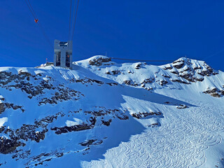 The top station of the cable car Col du Pillon - Scex Rouge on Sex Rouge (Travel destination...