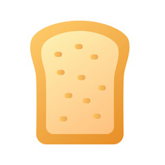 bread butter wheat bread single isolated icon with smooth style