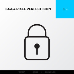 padlock lock icon pixel perfect.