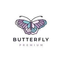 butterfly logo vector icon illustration