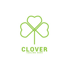 Clover leaf logo vector icon illustration .