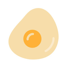egg omelet sunny side egg single isolated icon with flat style