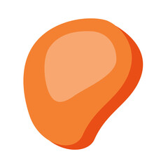 meat grilled beef single isolated icon with flat style