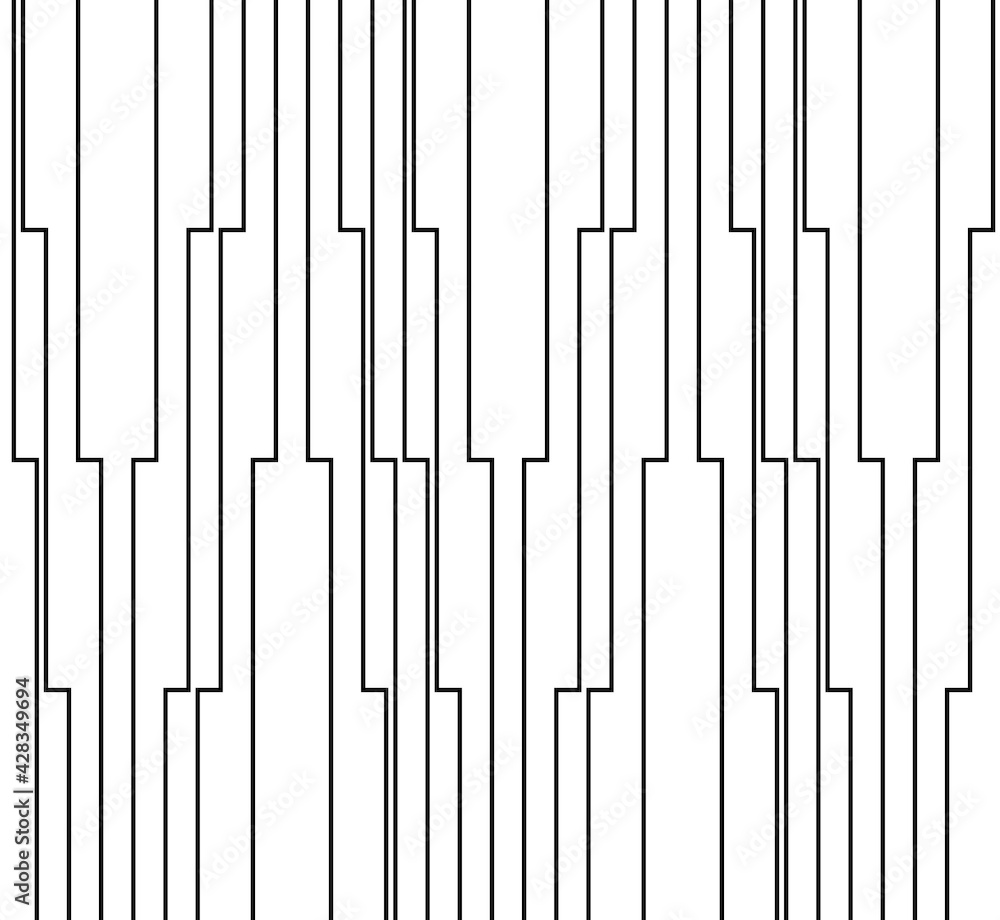 Aufkleber geometric of vertical stripe pattern. design trellis regular lines black on white background. design