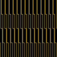 Geometric of vertical stripe pattern. Design trellis regular lines gold on black background. Design print for illustration, texture, textile, wallpaper, background. Set 2