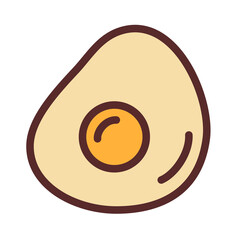 egg omelet sunny side egg single isolated icon with filled line style