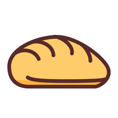 bread bakery bake single isolated icon with filled line style
