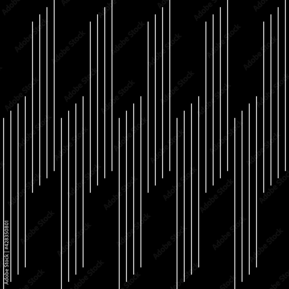 Poster geometric of vertical stripe pattern. design regular lines white on black background. design print f