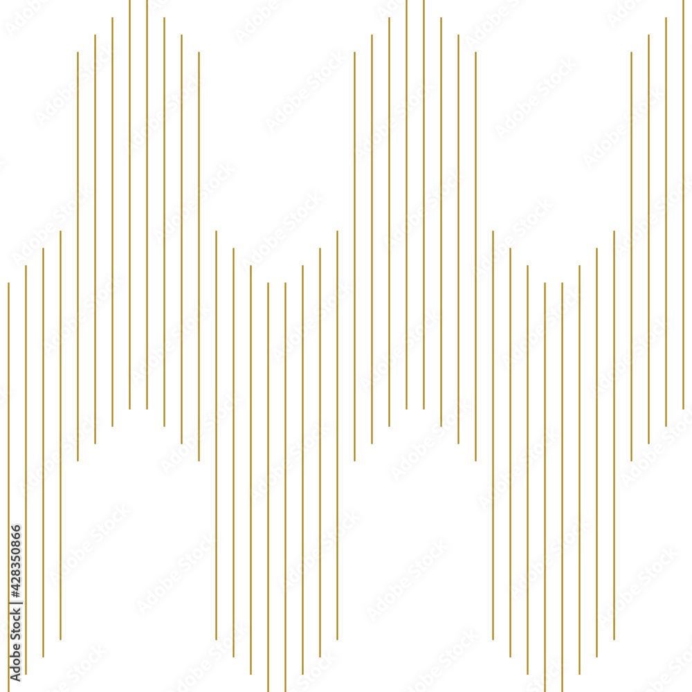 Aufkleber geometric of vertical stripe pattern. design regular lines gold on white background. design print fo