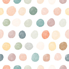 Aquarell-Punkte Boho Farben Vintage Randlos-Muster Seamless-Pattern