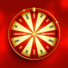 fortune wheel lottery luck element design