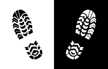 Shoe Print Vector Sign