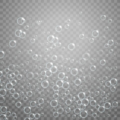 soap or water bubbles floating background