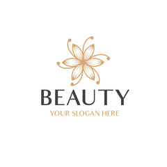 Natural cosmetics logo design vector