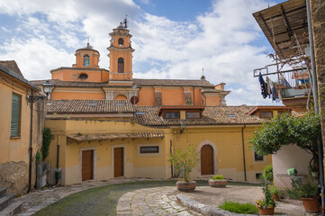 Streets of the old town (borgo) Isola del Liri in Lazio, Italy