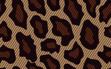 Abstract modern snake skin seamless pattern. Animals trendy background. Brown decorative vector stock illustration for print, card, postcard, fabric, textile. Modern ornament of stylized python skin