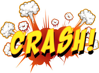 Comic speech bubble with crash text