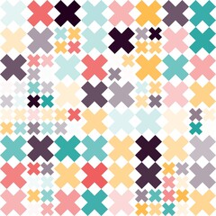 Minimal modern mosaic geometric colorful abstract background pattern art