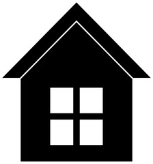 Simple home icon isolated on white background