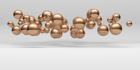 Red bright shiny spheres wallpaper