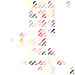 Fototapeta premium Minimal modern mosaic geometric colorful abstract background pattern art