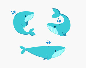 blue whale simple vector asset suitable for icons and symbols