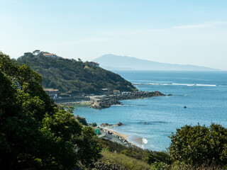 Fototapeta premium view of the coast of the sea