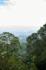 view of the sea from the mountain