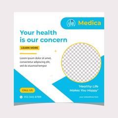 medical social media post template design
