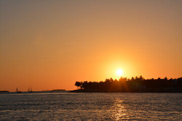 Naklejka premium Sunset at Key West Mallory Square