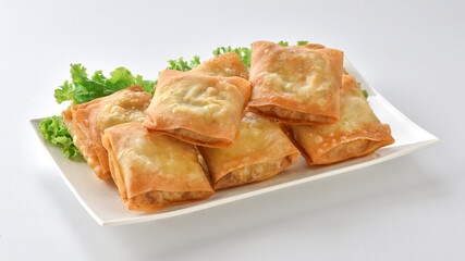 Box Patties or Square Shape Samosa, very tastry, filled with spicy chicken and vegetables