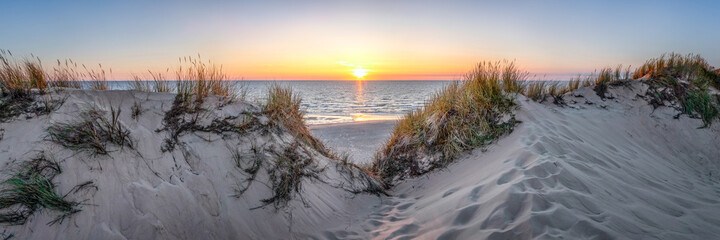 Sunset at the dune beach