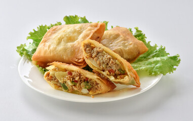Box Patties or Square Shape Samosa, very tastry, filled with spicy chicken and vegetables