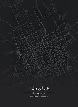 Map of Riyadh, Saudi Arabia
