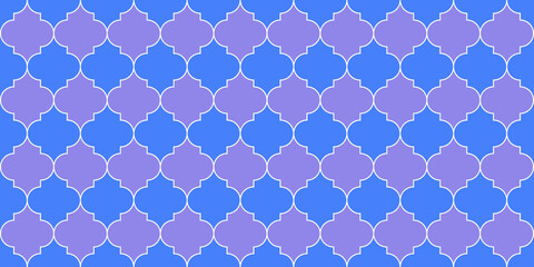 Fototapeta premium Ramadan Traditional Golden Mosque Tile. Seamless Moroccan Mosaic Design. Eid