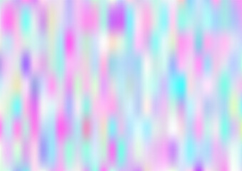 Holograph Dreamy Banner. Fluorescent Holographic Liquid Light