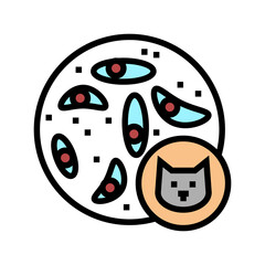 toxoplasmosis disease color icon vector. toxoplasmosis disease sign. isolated symbol illustration