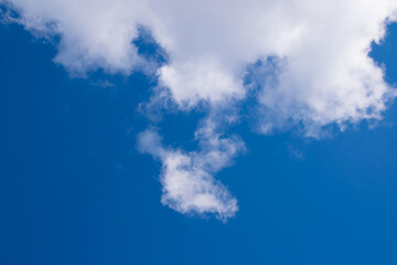Fototapeta na wymiar Blue sky with clouds. Beautiful background with copy space.