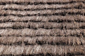 Roof roof made of bundles of straw