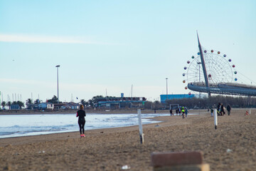  The beach of city of Pescara, Abruzzo, Italy