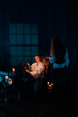 Pirates in an estate on an island in the Caribbean