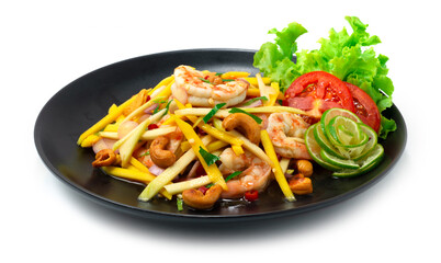 Mango Spicy Salad with Shrimps and Cashew nut Thai Food