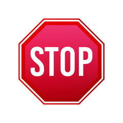 Stop Sign Emoji Icon Illustration. Traffic Signal Vector Symbol Emoticon Design Symbol Vector.